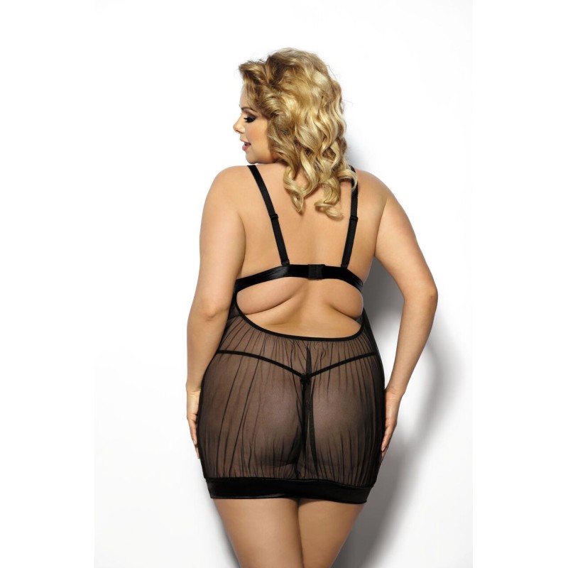 Solange black chemise XXL+ (czarna halka)